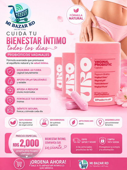 URO VAGINAL PROBIOTICS PARA LA SALUD VAGINAL DE LAS MUJERES, EQUILIBRIO DEL PH