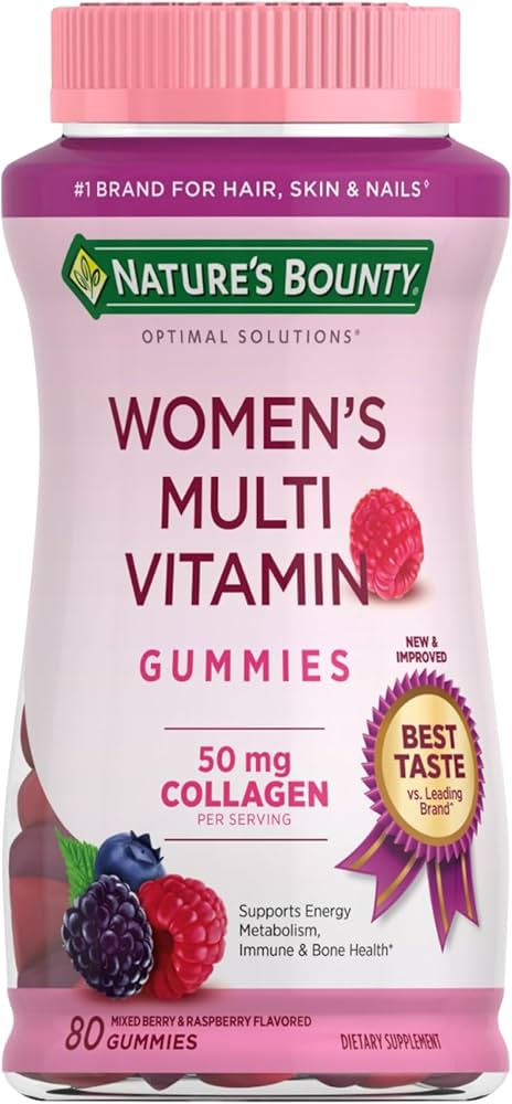 GOMITAS MULTIVITAMÍNICAS NATURE'S BOUNTY SABOR FRAMBUESA , 80 UNIDADES.