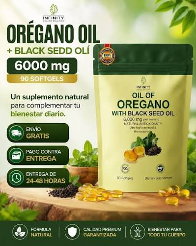 OREGANO OIL + BLACK SEED OIL 6000 MG (90 SOFGEL)